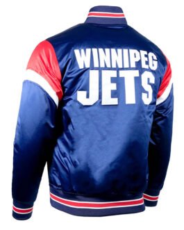 Winnipeg Jets Heavyweight Alt Blue Satin Jacket