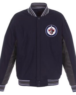 Accent Winnipeg Jets Varsity Navy/Charcoal Jacket