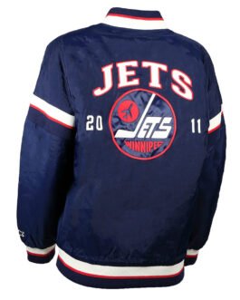 Winnipeg Jets Tournament Navy Varsity Jacket