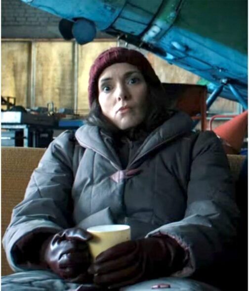 Winona Ryder Stranger Things S04 Grey Puffer Coat - Image 7