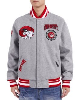 Winston-Salem State Rams Crest Heather Gray Wool Jacket