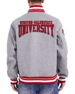 Winston-Salem State Rams Crest Heather Gray Wool Jacket