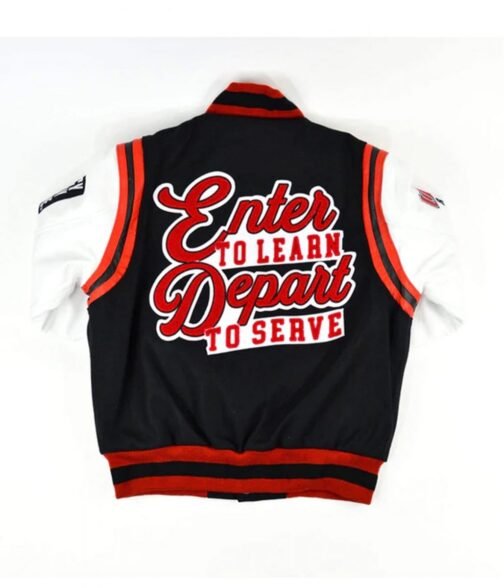 Winston-Salem State University HBCU Motto 2.0 Varsity Black and White Jacket - Image 7