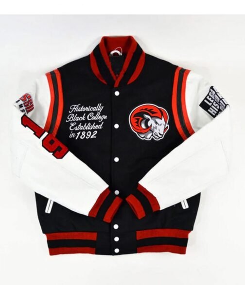 Winston-Salem State University HBCU Motto 2.0 Varsity Black and White Jacket