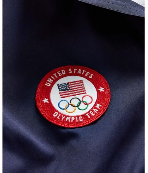2022 Olympics Closing Ceremony Team USA Navy Blue and White Jacket - Image 7