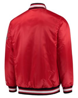Wisconsin Badgers O-Line Red Satin Jacket