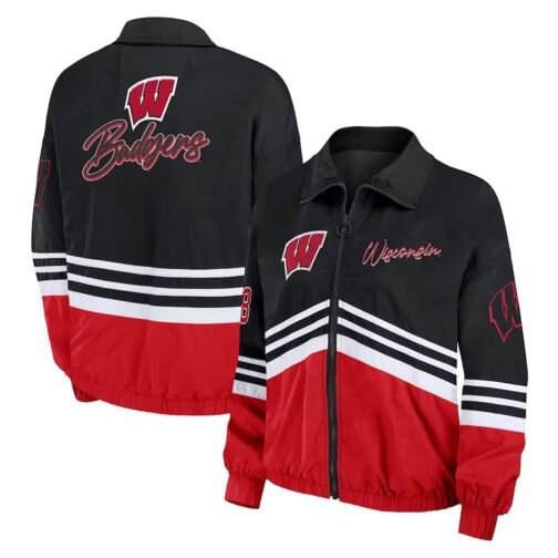 Wisconsin Badgers Throwback Windbreaker Jacket - Image 2
