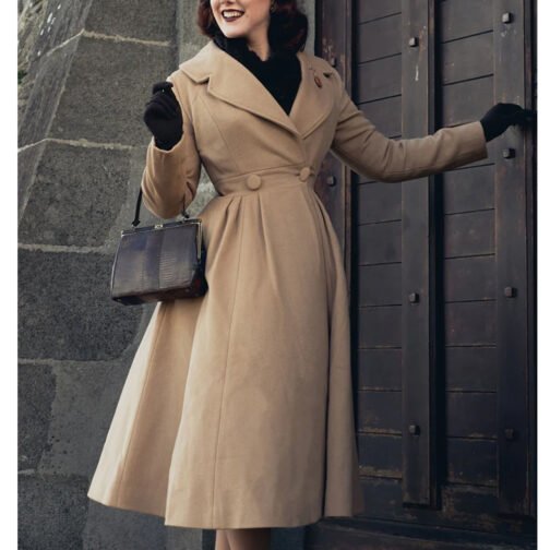 Women’s 1950s Princess Maxi Wool Coat - Image 4