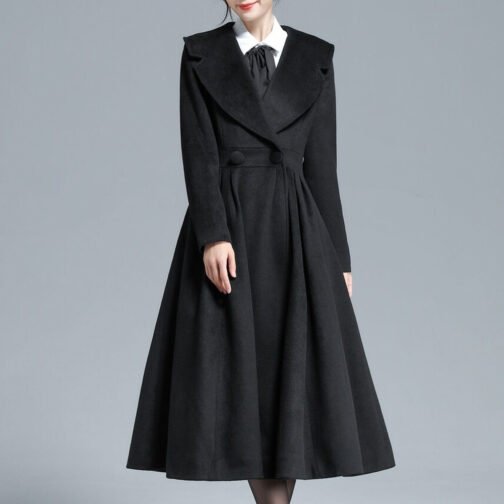 Women’s 1950s Princess Maxi Wool Coat - Image 3