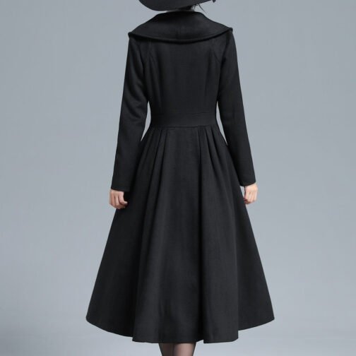 Women’s 1950s Princess Maxi Wool Coat - Image 9