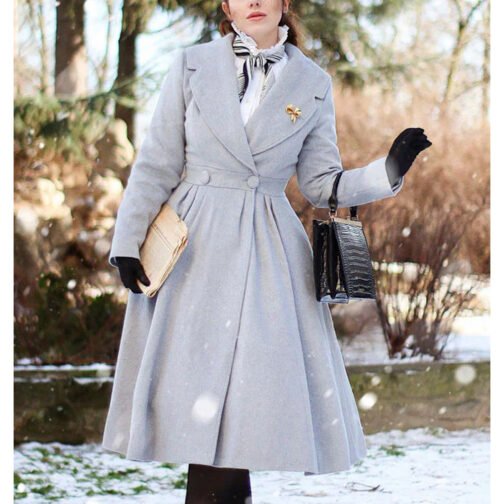 Women’s 1950s Princess Maxi Wool Coat - Image 5