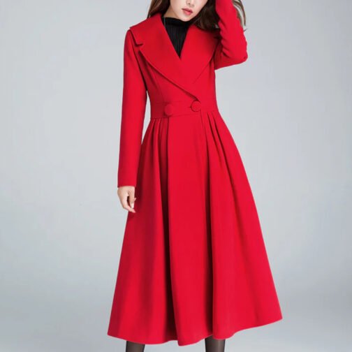 Women’s 1950s Princess Maxi Wool Coat