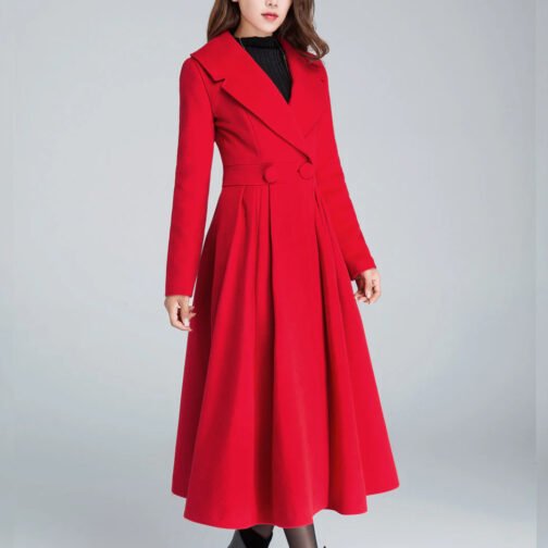 Women’s 1950s Princess Maxi Wool Coat - Image 14