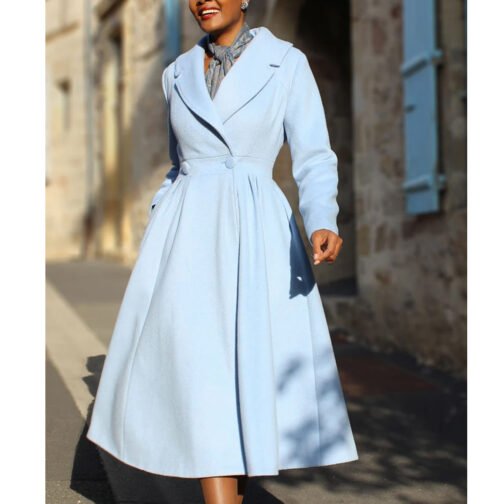 Women’s 1950s Princess Maxi Wool Coat - Image 6