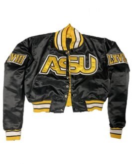 Women’s Alabama State University Cropped Black Jacket