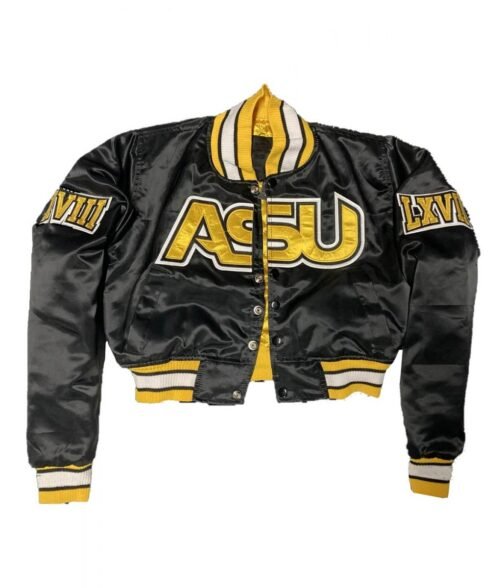 Women’s Alabama State University Cropped Black Jacket