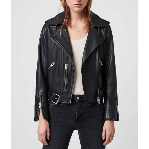 Women’s Biker Balfern Leather Jacket - Image 3
