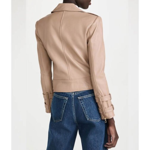 Women’s Billie Belted Leather Jacket - Image 10