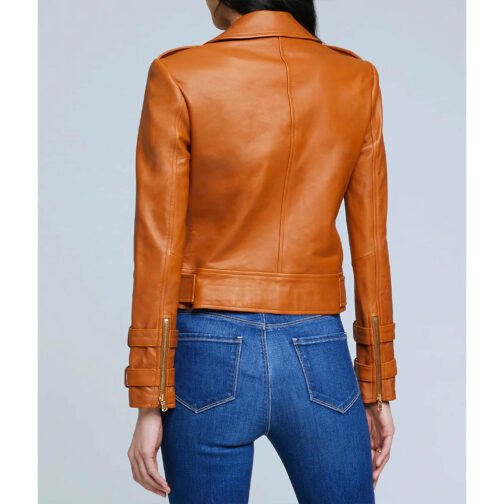 Women’s Billie Belted Leather Jacket - Image 11
