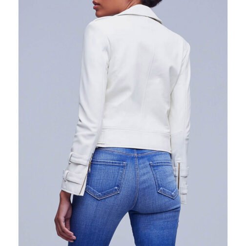 Women’s Billie Belted Leather Jacket - Image 13