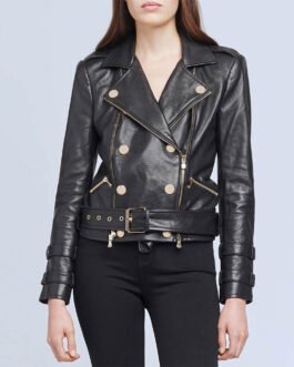 Women’s Billie Belted Leather Jacket