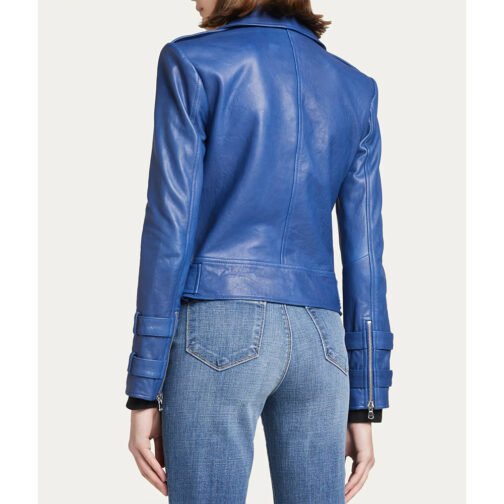 Women’s Billie Belted Leather Jacket - Image 9