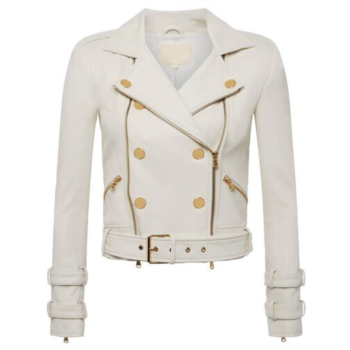 Women’s Billie Belted Leather Jacket - Image 25