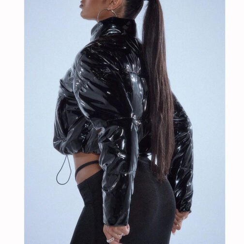 Womens Bubble Vinyl Jacket - Image 16