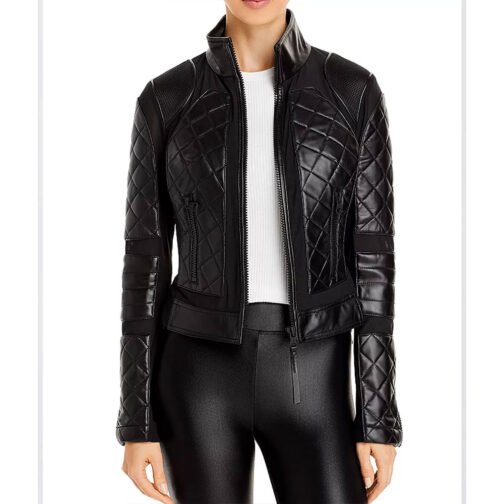 Women’s Moto Leather & Mesh Jacket - Image 19