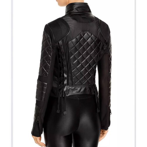 Women’s Moto Leather & Mesh Jacket - Image 8