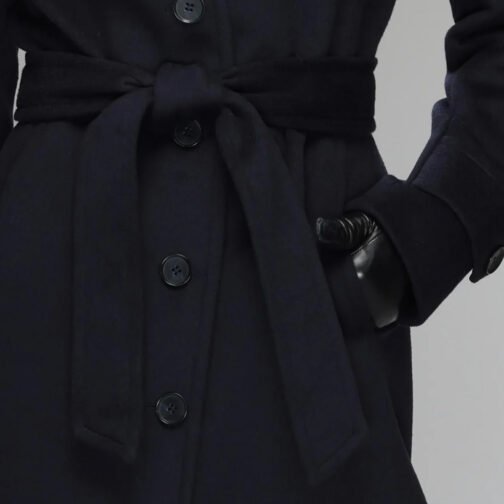 Women’s Stand Collar Brenna Red Wool Coat - Image 14