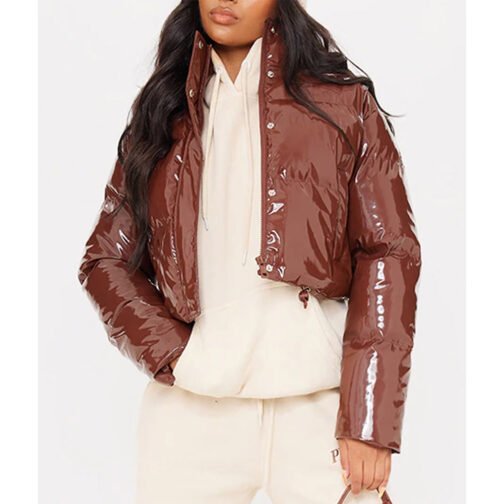 Womens Bubble Vinyl Jacket - Image 2