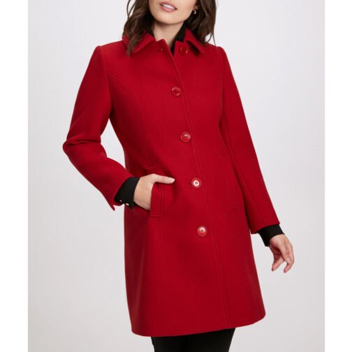 Women’s Button Wool Coat - Image 7