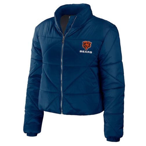 Women’s Chicago Bears Puffer Cropped Jacket