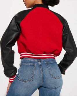 Women’s Chicago Bulls Cropped Varsity Jacket