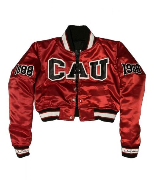 Women’s Clark Atlanta University 1988 Satin Burgundy Jacket