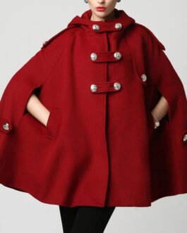 Women’s Classic Wool Hooded Cape