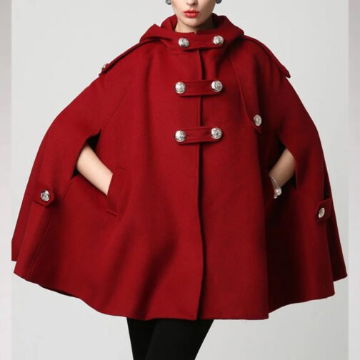 Women’s Classic Wool Hooded Cape