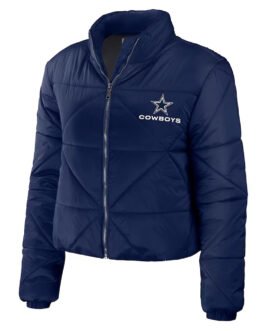 Women’s Dallas Cowboys Puffer Cropped Jacket