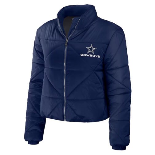 Women’s Dallas Cowboys Puffer Cropped Jacket