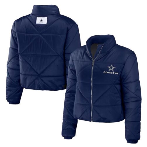 Women’s Dallas Cowboys Puffer Cropped Jacket - Image 3