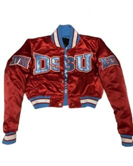 Women’s Delaware State University Burgundy Cropped Jacket
