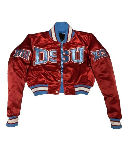 Women’s Delaware State University Burgundy Cropped Jacket