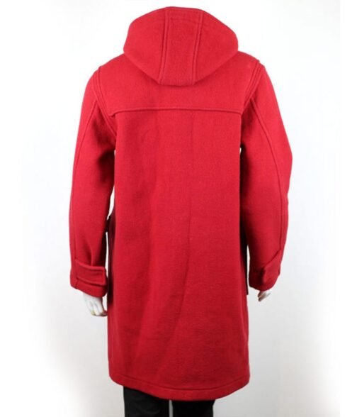Women’s Duffle Red Hooded Coat - Image 2