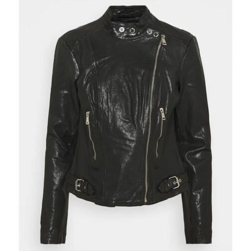 Women’s Feyoshi Leather Motorcycle Jacket - Image 6