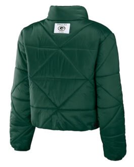 Women’s Green Bay Packers Puffer Cropped Jacket