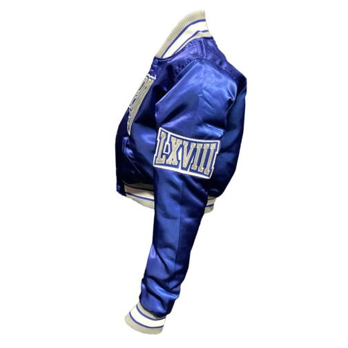 Women’s Hampton University Royal Satin Jacket - Image 5