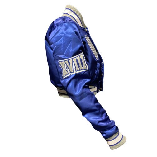 Women’s Hampton University Royal Satin Jacket - Image 6