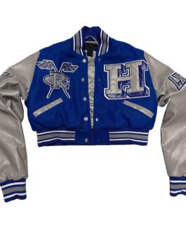 Women’s Hampton University Royal and Gray Varsity Jacket