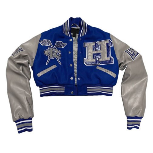 Women’s Hampton University Royal and Gray Varsity Jacket